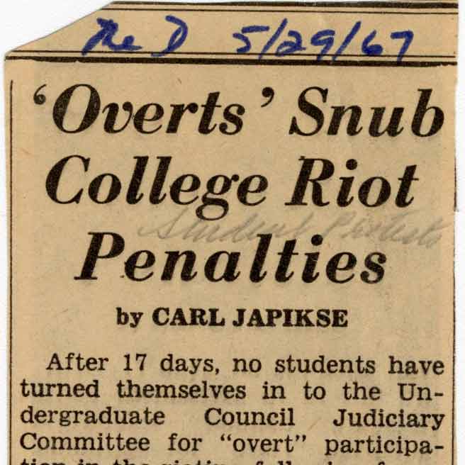 Overts&#039; Snub College Riot Penalties