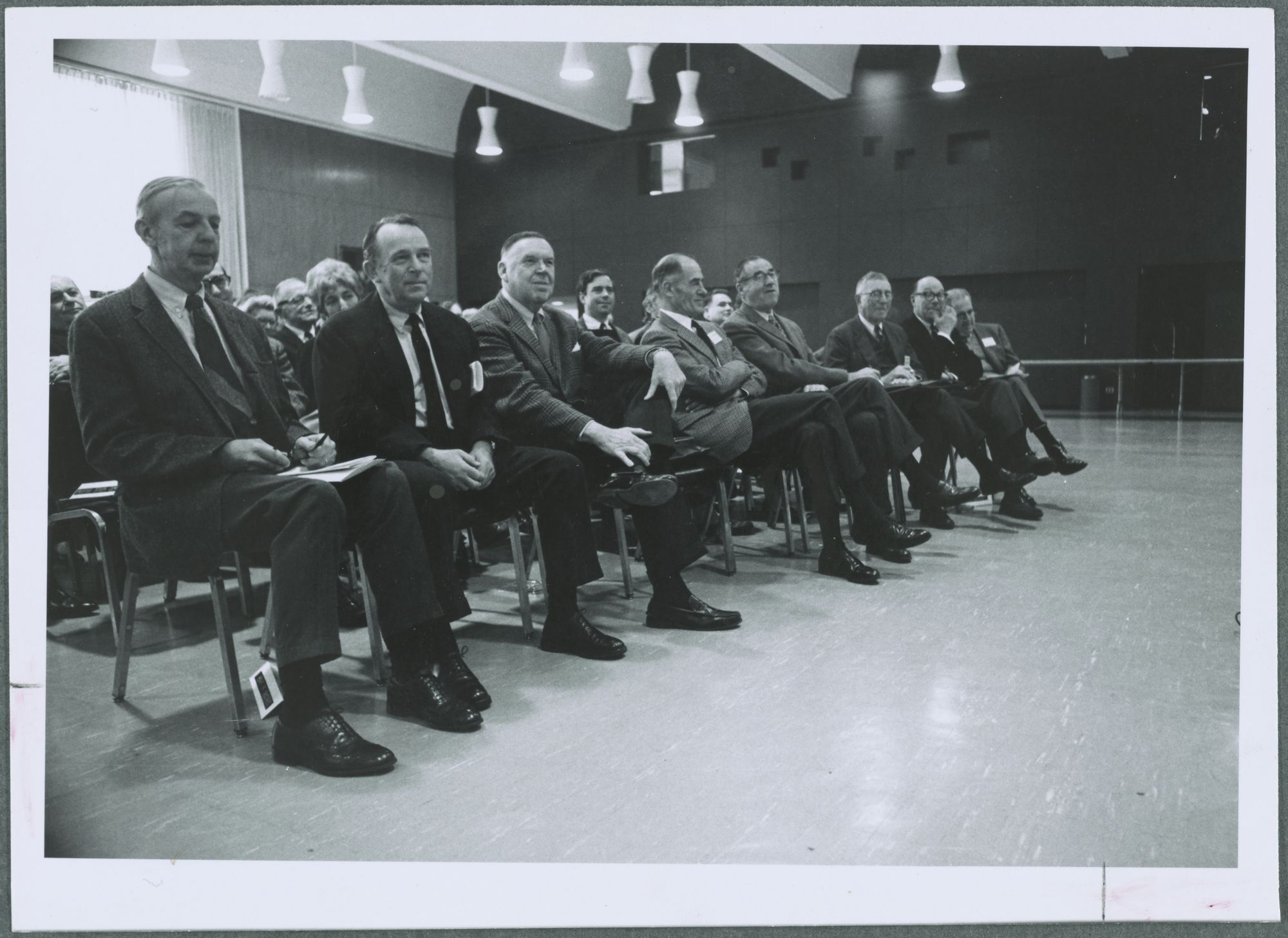 A black-and-white photo of the Board of Trustees, 1971