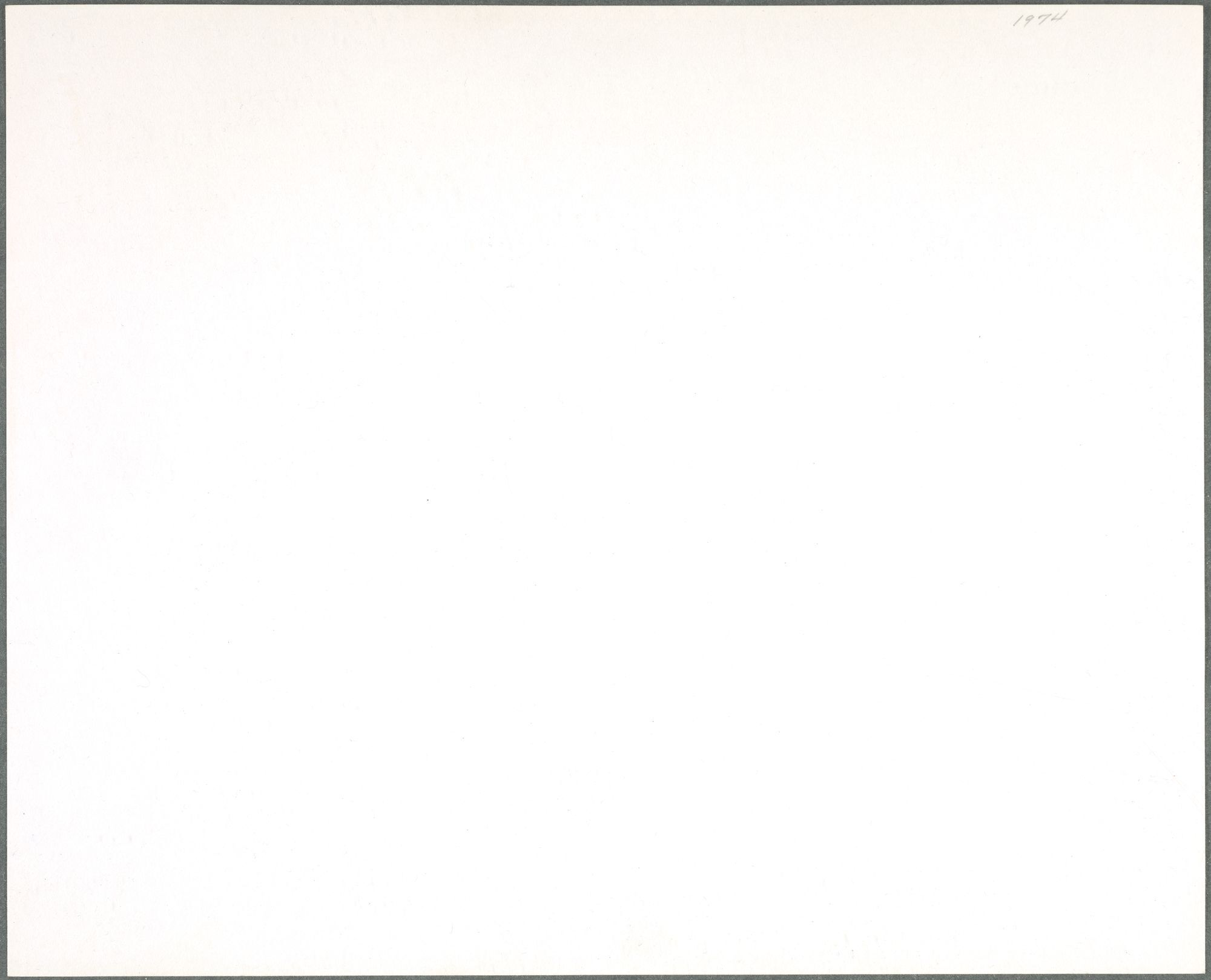 The blank back of a photograph.