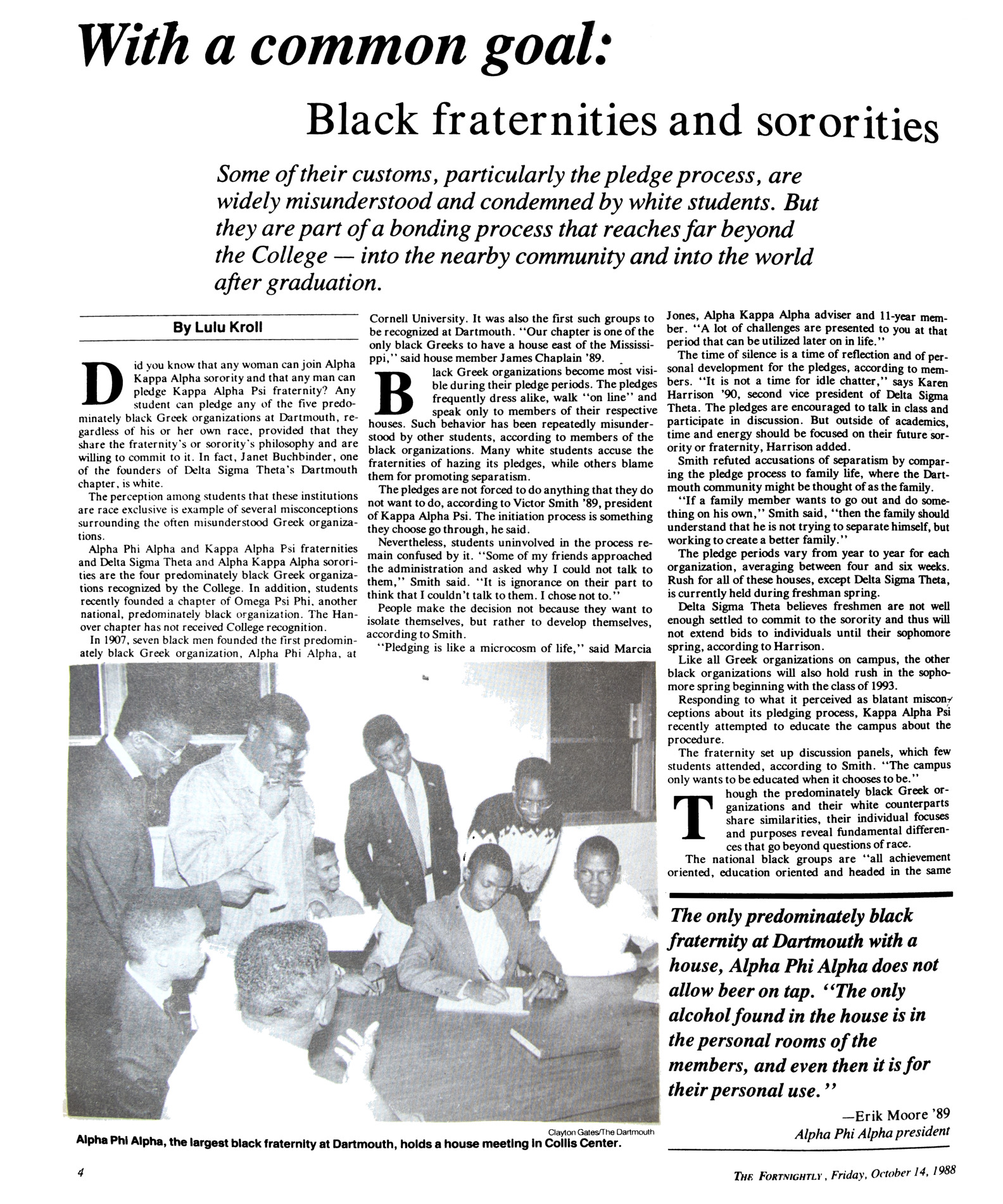With a Common Goal: Black Fraternities and Sororities