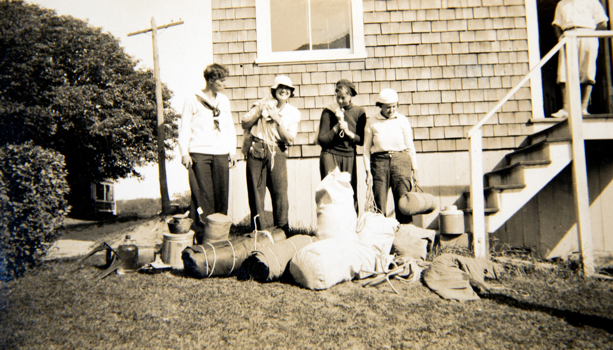 Hannah Croasdale with her friends at Woods Hole