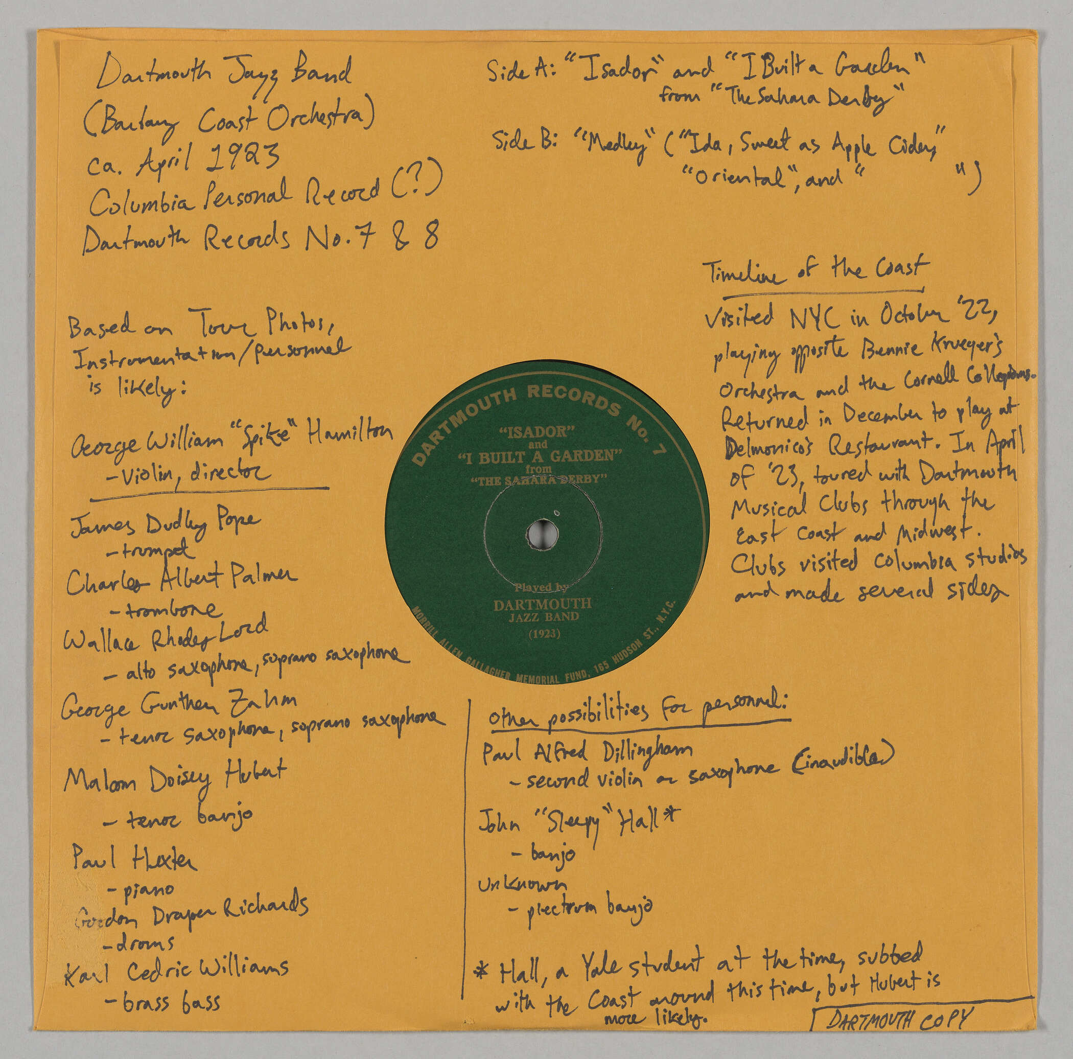 Dartmouth Records No. 7