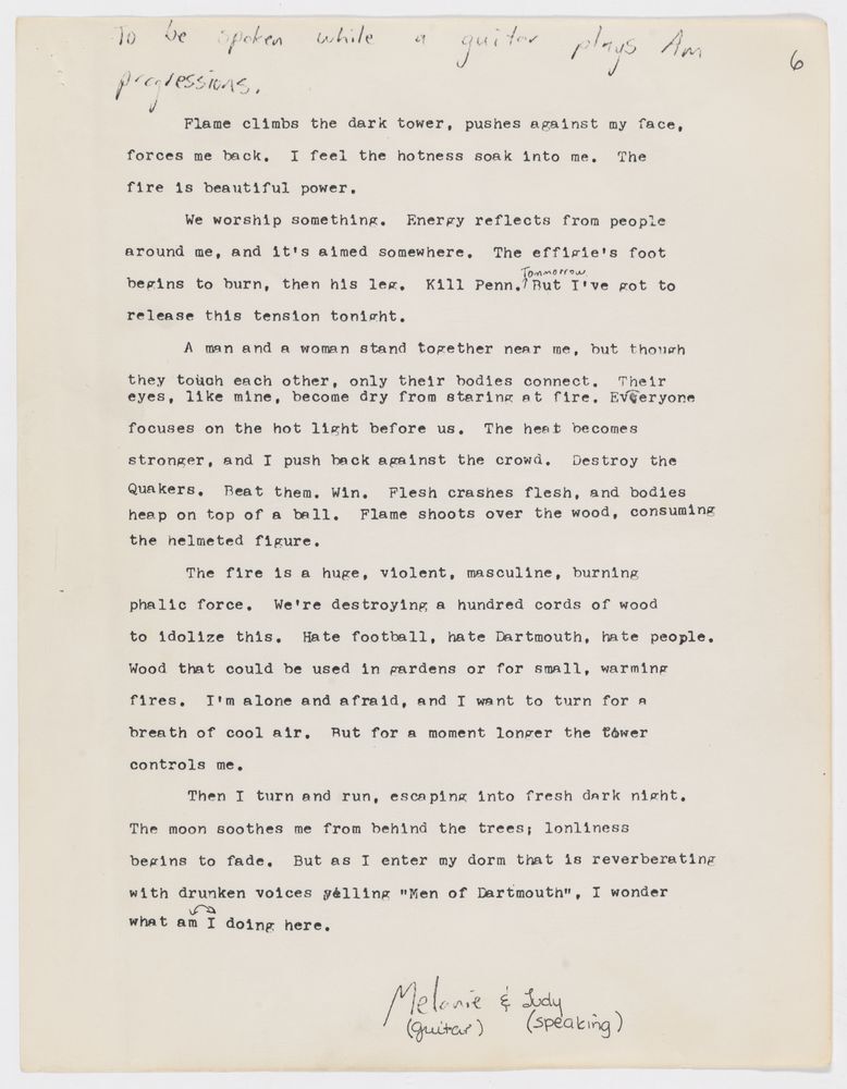The eighth page of the "You Laugh" script.