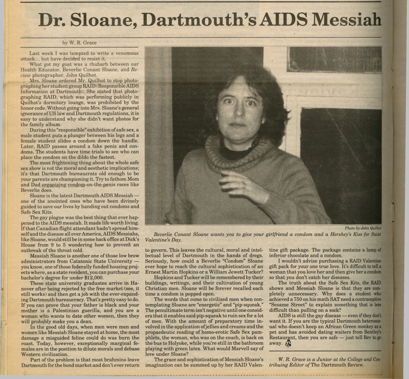 Dr. Sloane, Dartmouth’s AIDS Messiah