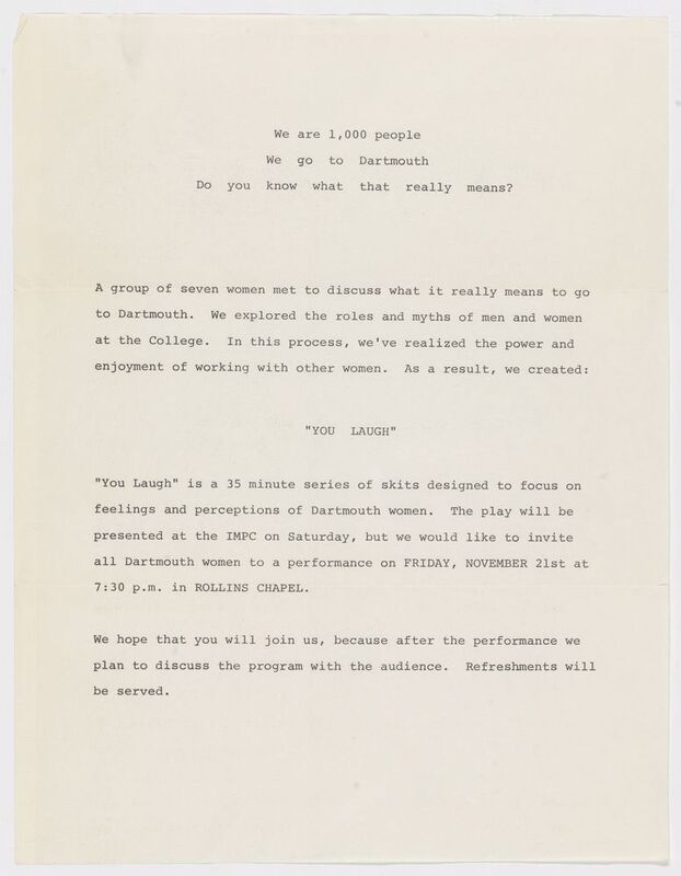 The first page of the "You Laugh" script.