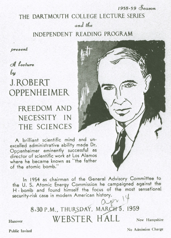 Poster, &quot;Freedom and Necessity in the Sciences&quot;