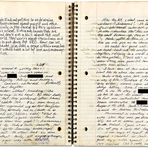 An entry from a community journal kept in the Women's Center.